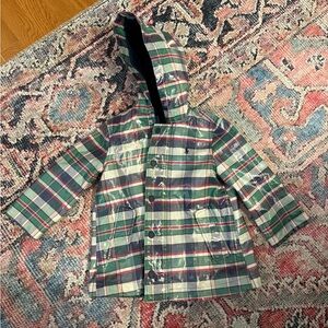 Plaid Ralph Lauren Kids Hooded Raincoat, believe 3T